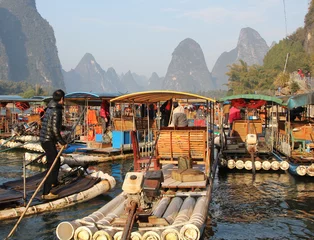 Stoff pro Meter Yangshuo famous river, China © tostphoto