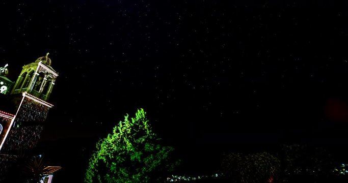 Static, clear starry sky timelapse, shot in Greece.