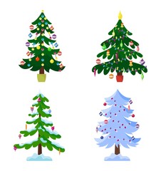 Christmas tree vector.