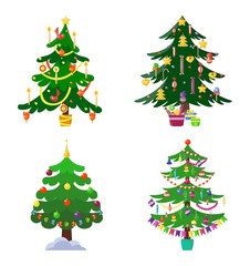 Christmas tree vector.