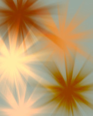 Obraz premium orange glow starbursts