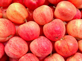 Organic red apples