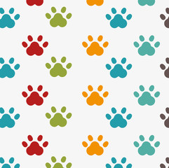 footprint seamless pattern design vector illustration eps 10