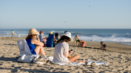 Enjoying time at Malibu Beach