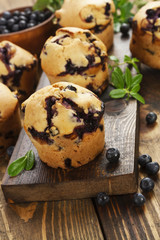 Obraz na płótnie Canvas Muffins with berries