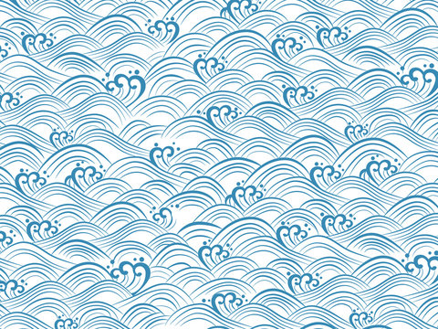 波和柄のパターン Stock ベクター Adobe Stock