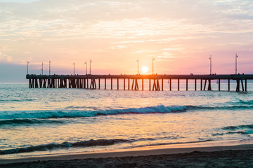 Sunset at Venice Beach, California