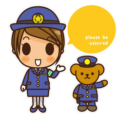 オンナノコ 警察官 左手