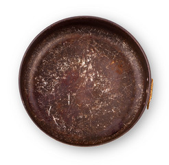 Old pan for backing  isolated on white background
