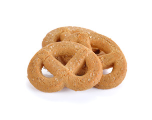 tasty cookies on a white background