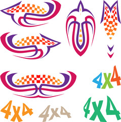 Obraz premium Vehicle Graphics, Stripe : Vinyl Ready