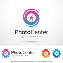 Photo Center Logo Template Design Vector
