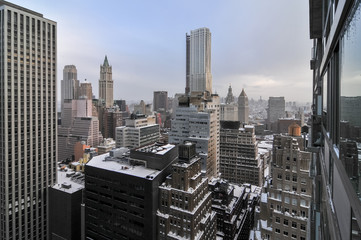 Aerial View of Downtown Manhattan
