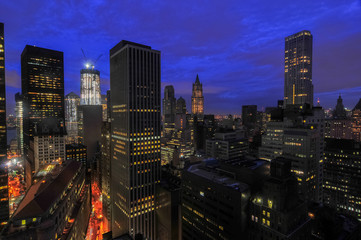 Fototapeta na wymiar Aerial View of Downtown Manhattan