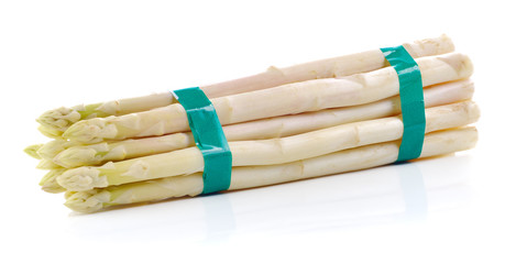 bundle of fresh white asparagus spears
