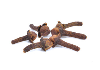 Spice cloves isolated on white background
