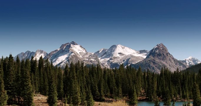 Scenic view snowcapped Rocky Mountains