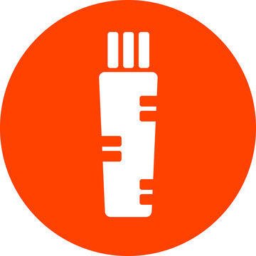 recommend clip art: яркая геометрическая иконка морковь