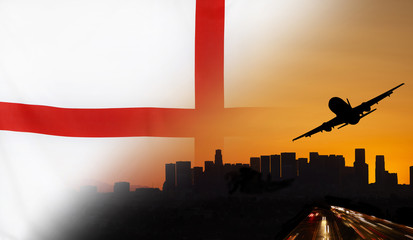 England fabric Flag Travel and Transport Concept