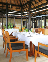 table at summer terrace