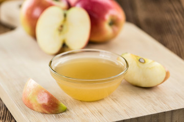 Portion of fresh made Applesauce (selective focus)