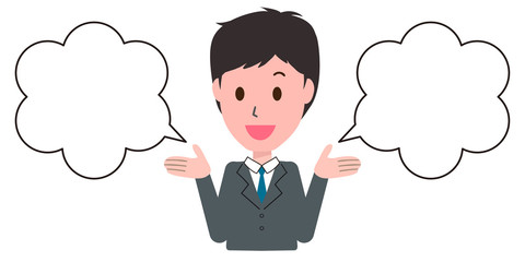 ビジネスマン　ふきだし