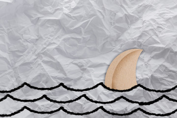 shark fin paper shape