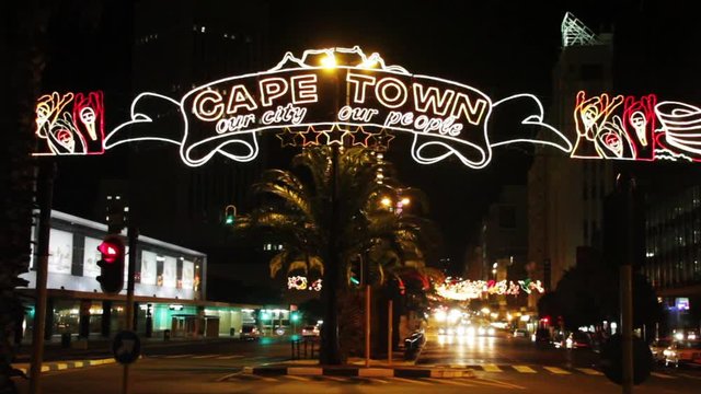 Cape Town holiday decorations, South Africa.