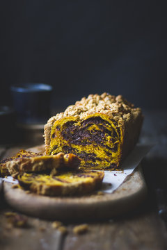 Pumpkin chocolate babka cake