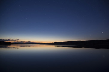 Fototapeta na wymiar Lake Twilight Night Photo
