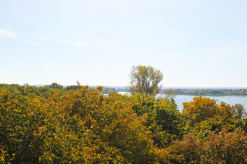 View on the river Dnieper on autumn