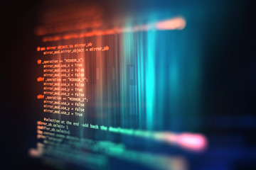 Programming code abstract technology background of software deve