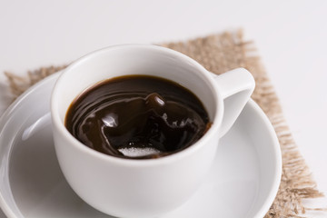 Coffee splashing sugar