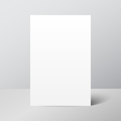 PrintPaper Rectangle Banner Vector. Mock Up. A4.