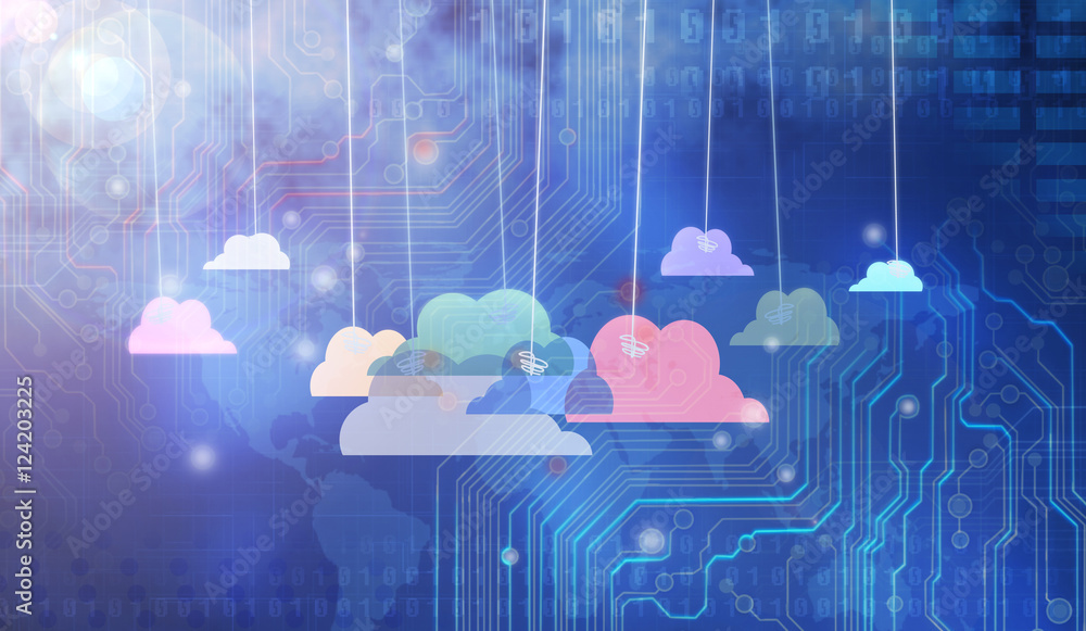 Poster cloud computing concept: