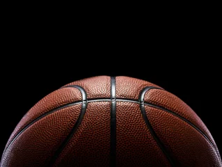 Fototapeten Basketball isoliert auf schwarz © pixfly