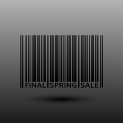 Vector Abstract Barcode. Final Spring Sale.