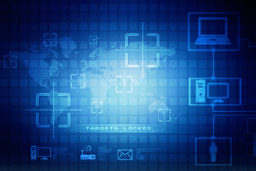 Digital Abstract business background,2d illustration