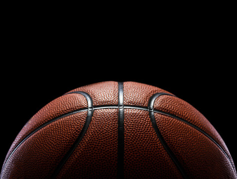 basketball isolated on black