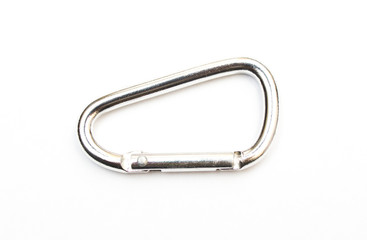 aluminium key chain isolated on white