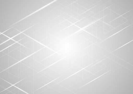 Abstract light grey gradient shiny background