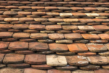 Old roof tiles pattern