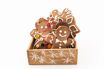 Gingerbread  Cookies in a Wooden Box