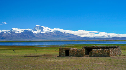 Lake Manansovar in Tibet
