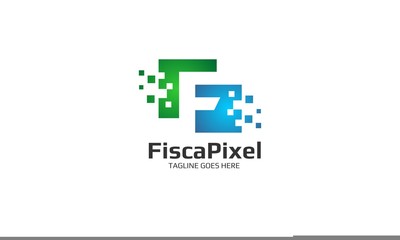 Obraz premium F Pixel - Letter Logo