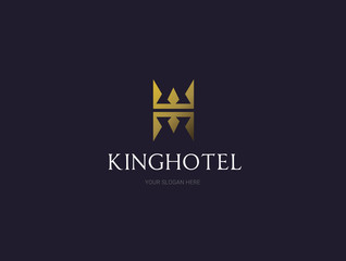 Crown logo, king royal logo template, luxury logo 