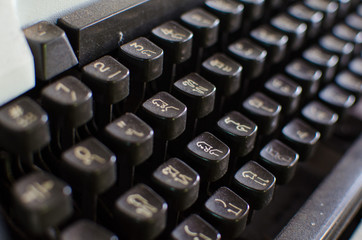 vintage typewriter with thai font