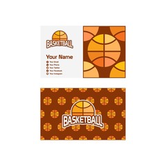 Sport Business Card Template. Basket Ball Card