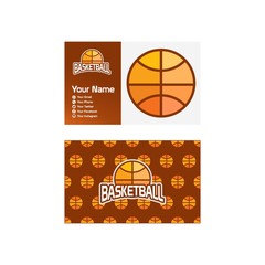 Sport Business Card Template. Basket Ball Card