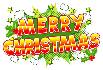 Merry Christmas comic speech bubble